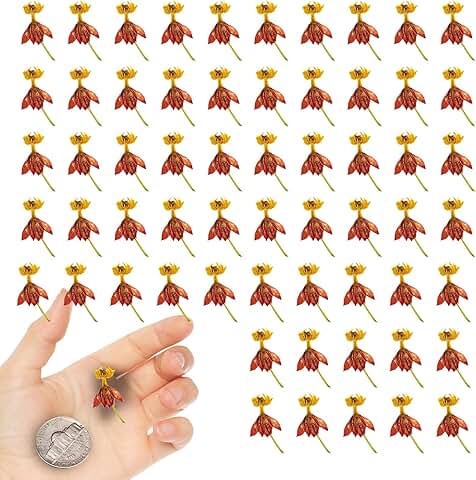 Dried Dancing Flowers with Stems for Crafts, 60 pcs