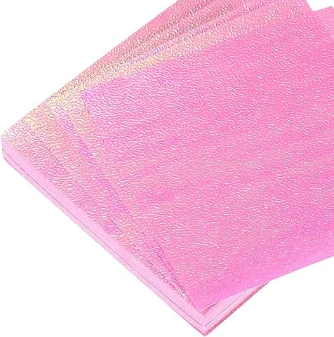 150 Sheets Glitter Origami Paper, 6x6 Inch, Light Pink