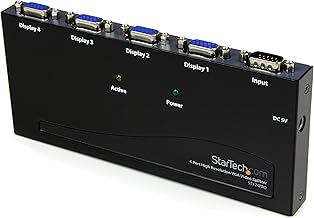 4-Port VGA Video Splitter, 2048x1536, 80Hz