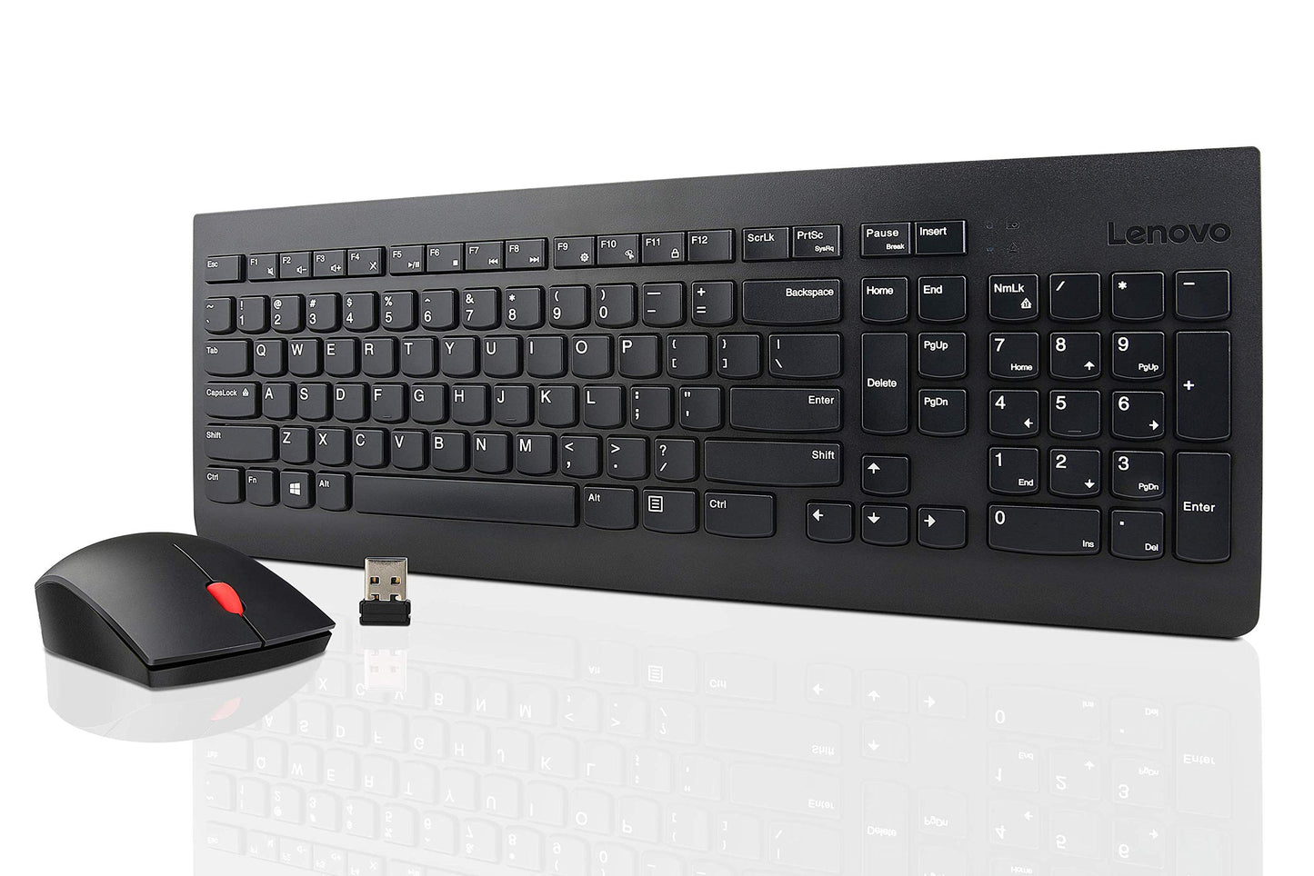510 Wireless Keyboard & Mouse Combo, 2.4 GHz Nano USB Receiver, Full Size, Island Key Design, Left or Right Hand, 1200 DPI Optical Mouse, GX30N81775, Black