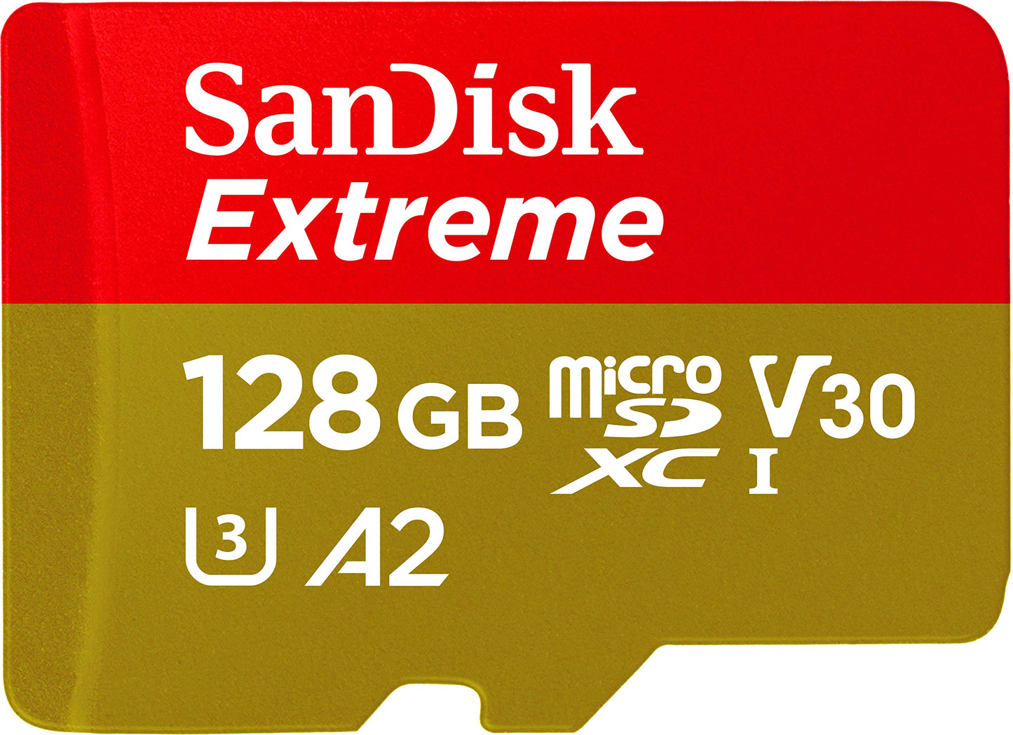 128GB Extreme microSDXC UHS-I Memory Card with Adapter - Up to 160MB/s, C10, U3, V30, 4K, A2, Micro SD - SDSQXA1-128G-GN6MA