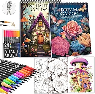 Adult Coloring Book for Relaxation with 48 Pictures