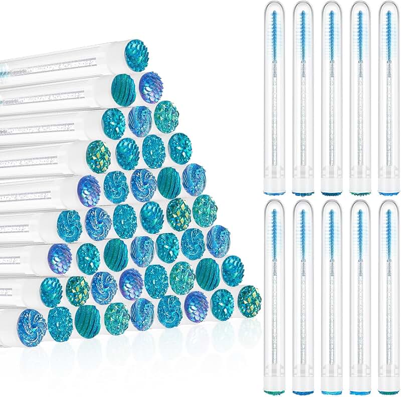 200 Disposable Mascara and Eyelash Spoolies in Turquoise