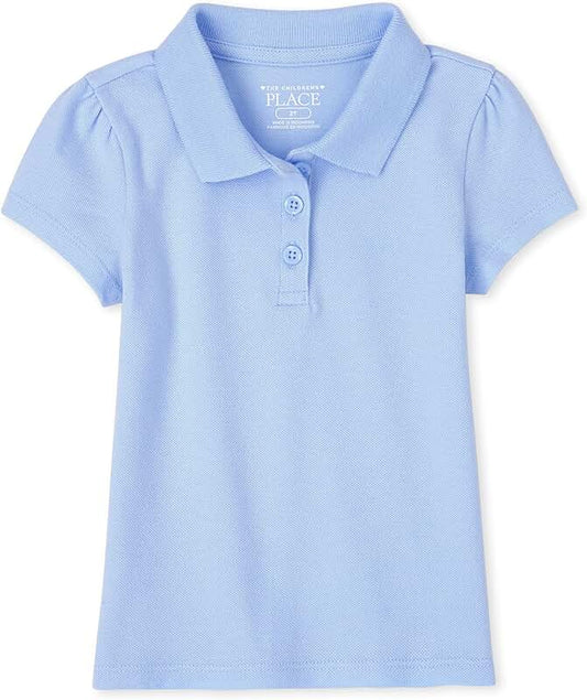 Baby Girls Short Sleeve Pique Polo 5T