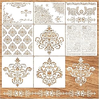 Large Damask Wall Stencils for Painting and Decor