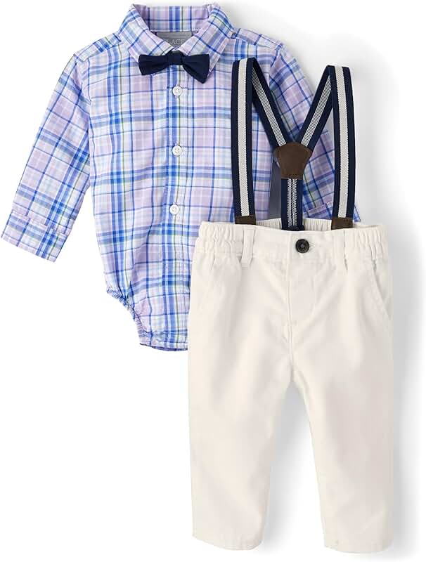Baby Boy's Button-Down Shirt and Pants Set