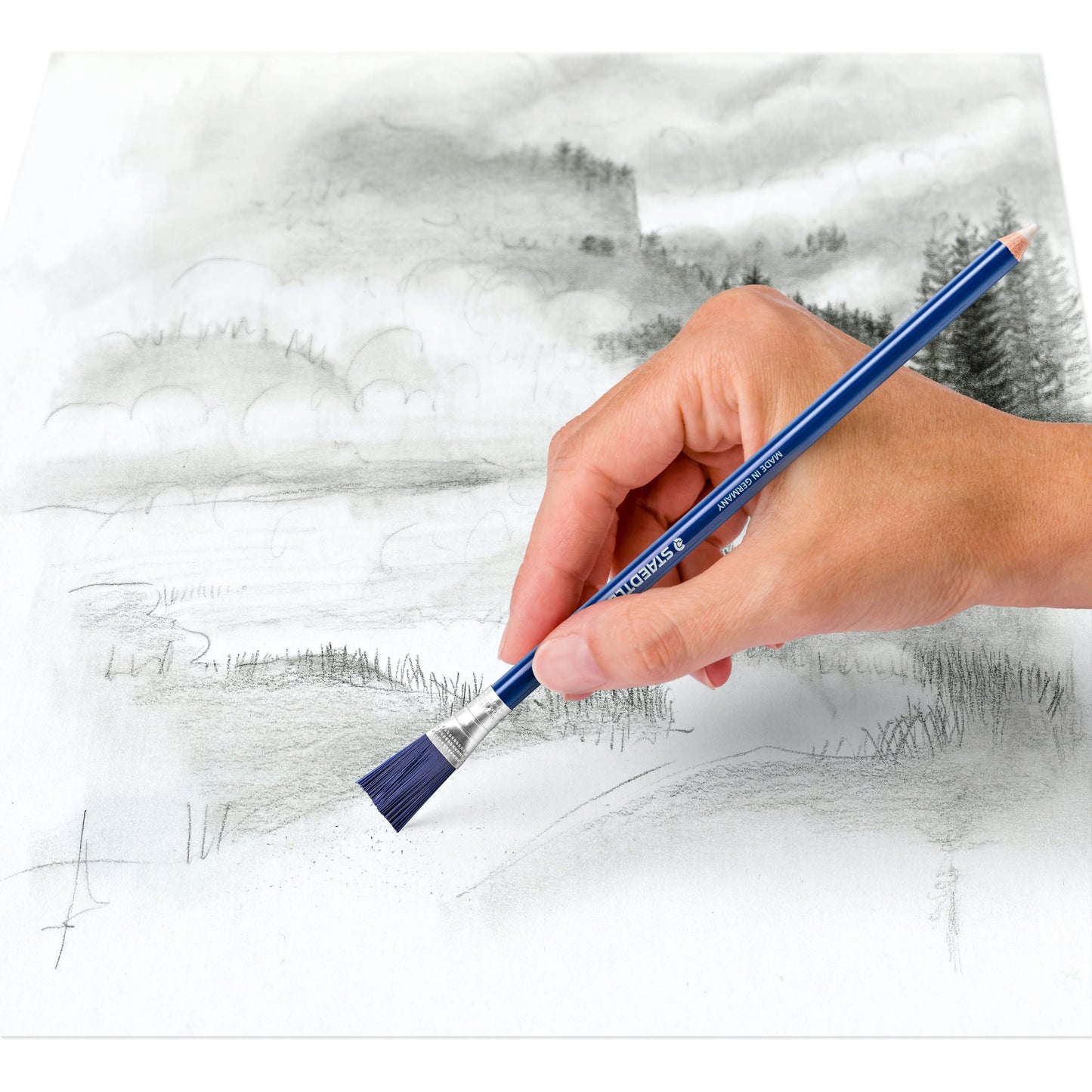 Pack of 12 Pencil Erasers with Brush