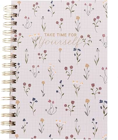 Floral Spiral Notebook with Premium Paper