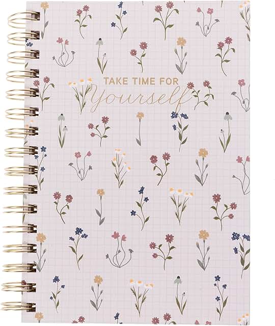 Floral Spiral Notebook with Premium Paper