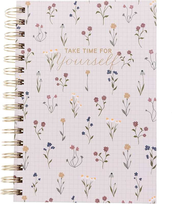 Floral Spiral Notebook with Premium Paper