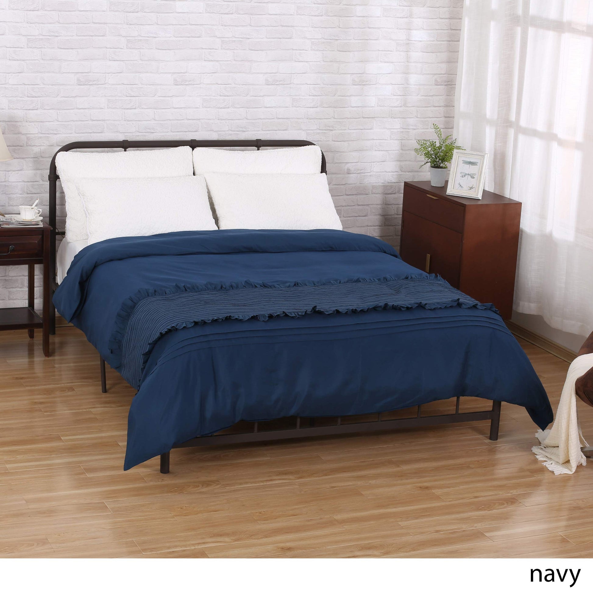 Arian Queen Size Fabric Duvet, Navy