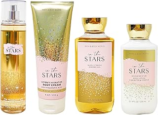 Star-themed gift set with fragrance mist, body cream, shower gel, and lotion