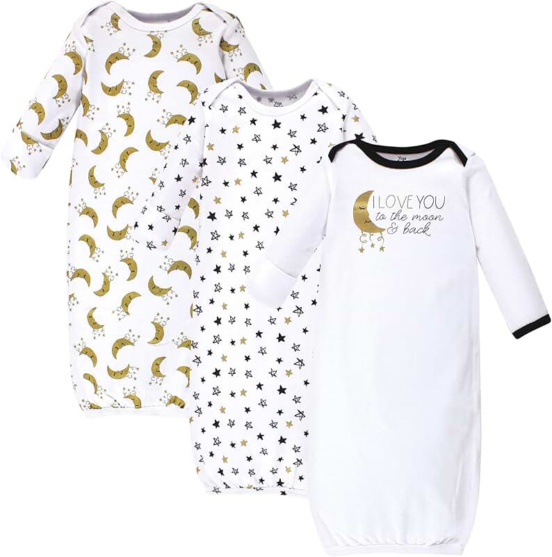 Set of 3 Cotton Gowns