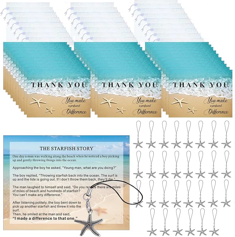 Bulk Employee Appreciation Gifts with Starfish Cards
