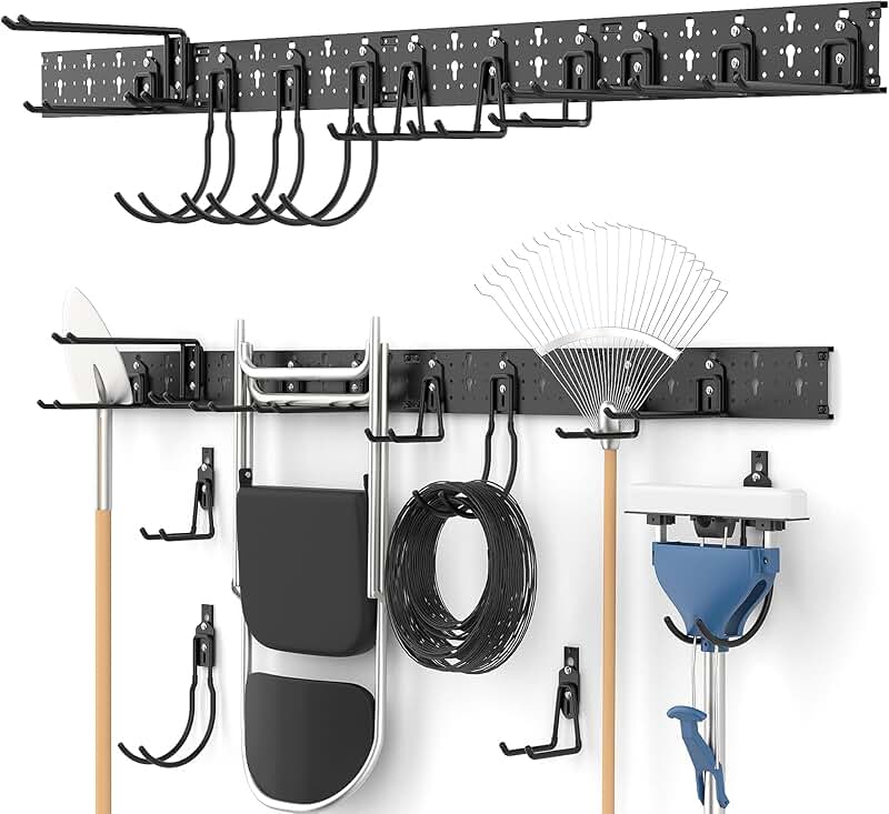 Garage and Garden Tool Storage Hooks, 19 Pieces