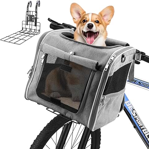 Foldable Bike Basket for Small & Medium Pets
