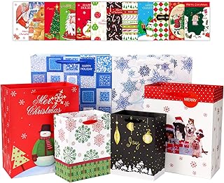 Set of Christmas Gift Bags with Cards and Envelopes