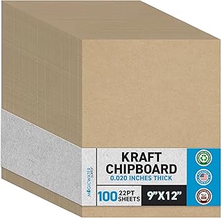 9x12 Inch Heavy Duty Chipboard Sheets, 100 Pack