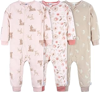 Baby Girls Flame Resistant Fleece Pajamas, 3-Pack