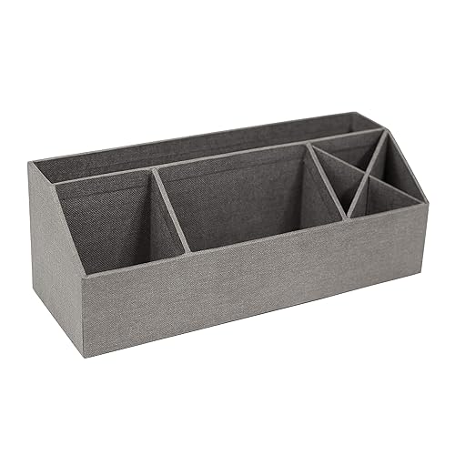 Durable 7-Compartment Desk Organizer in Canvas Gray