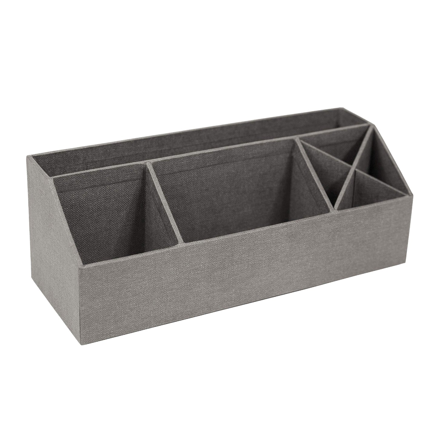 Durable 7-Compartment Desk Organizer in Canvas Gray