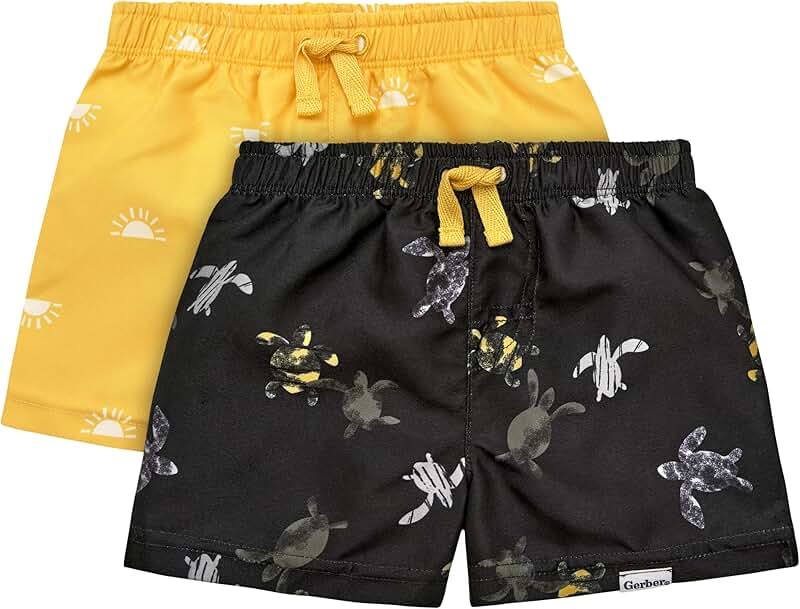 Two Baby and Toddler Boys' Swim Trunks