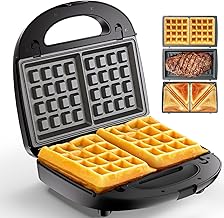 3-in-1 Electric Sandwich, Waffle, and Grill Maker