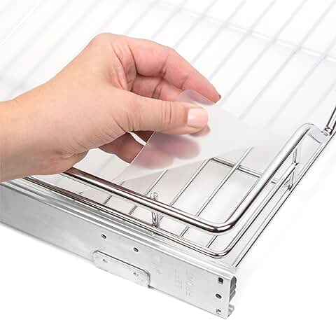 Hard Plastic Shelf Liner for Pull Out Shelves, 13" x 20" (4 Pack)