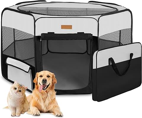 Foldable Large Pet Playpen for Indoor and Outdoor Use