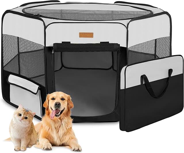 Foldable Large Pet Playpen for Indoor and Outdoor Use