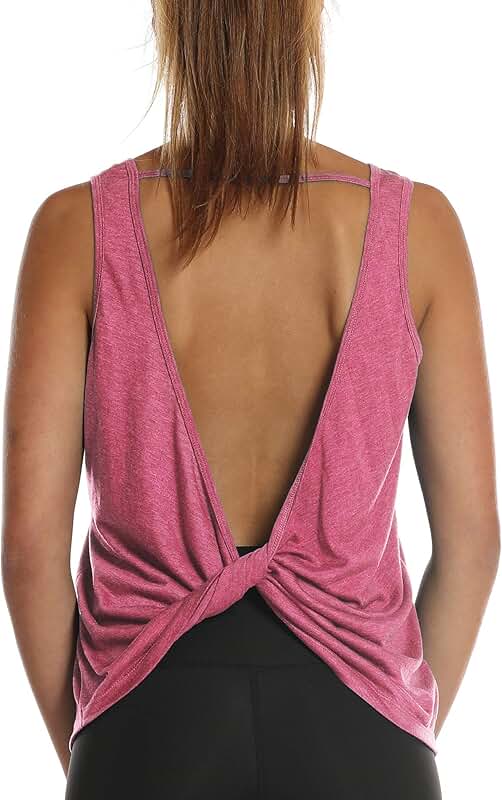 Women's High Neck Open Back Workout Tank Top