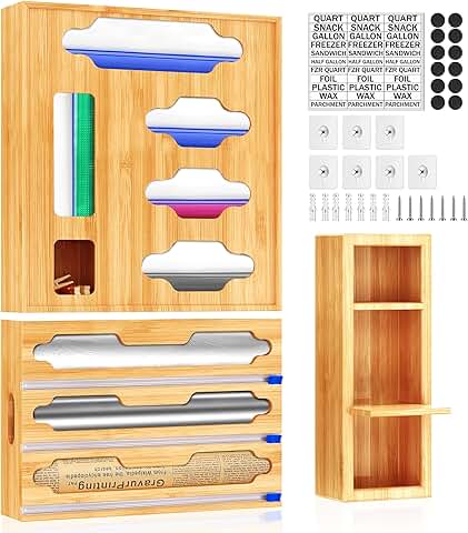 Multi-Use Kitchen Storage and Wrap Organizer