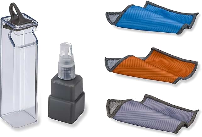All-in-One Cleaning Kit with Spray, Cloth, and Case