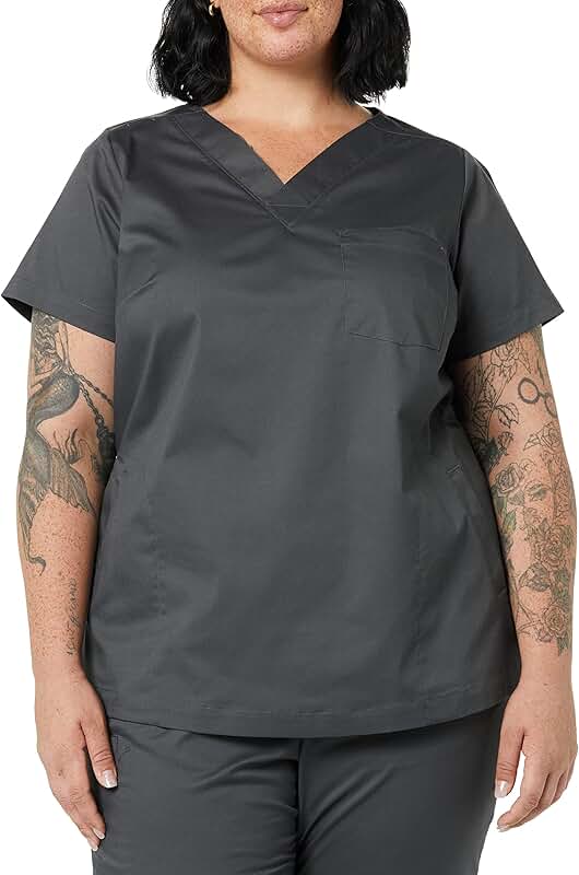 Women's Classic Fit V-Neck Short Sleeve Scrub Top