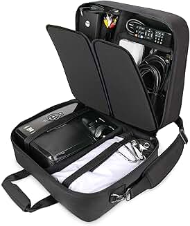 Portable projector case with scratch-resistant interior