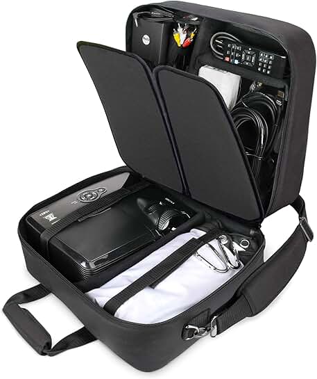 Portable projector case with scratch-resistant interior
