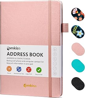 Large Print Laminated Address Book with Tabs and Labels
