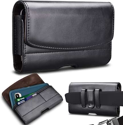 Phone Holster for Samsung Galaxy and iPhone Belt Holder Black