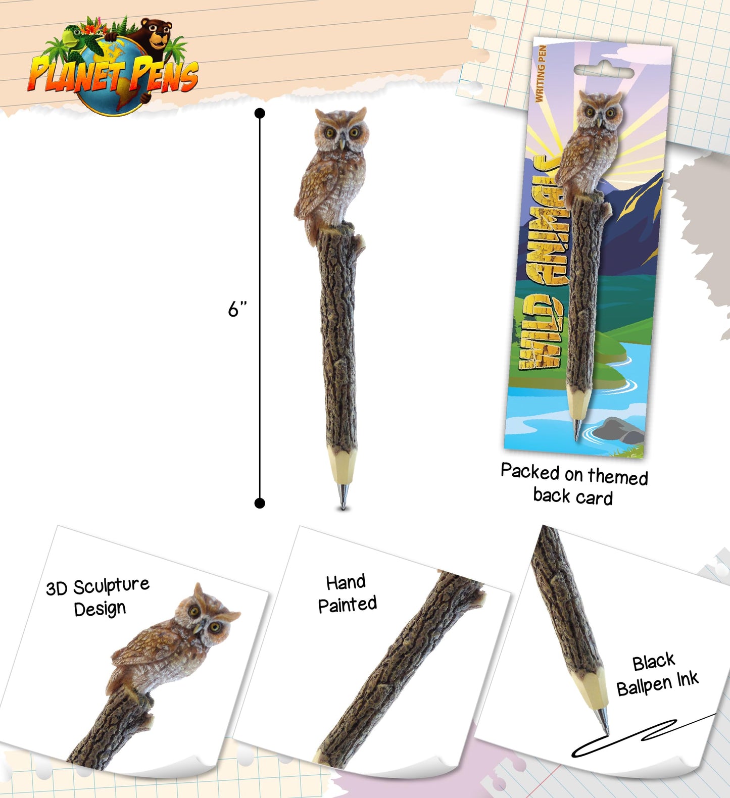 Colorful Owl Pen for Kids and Adults