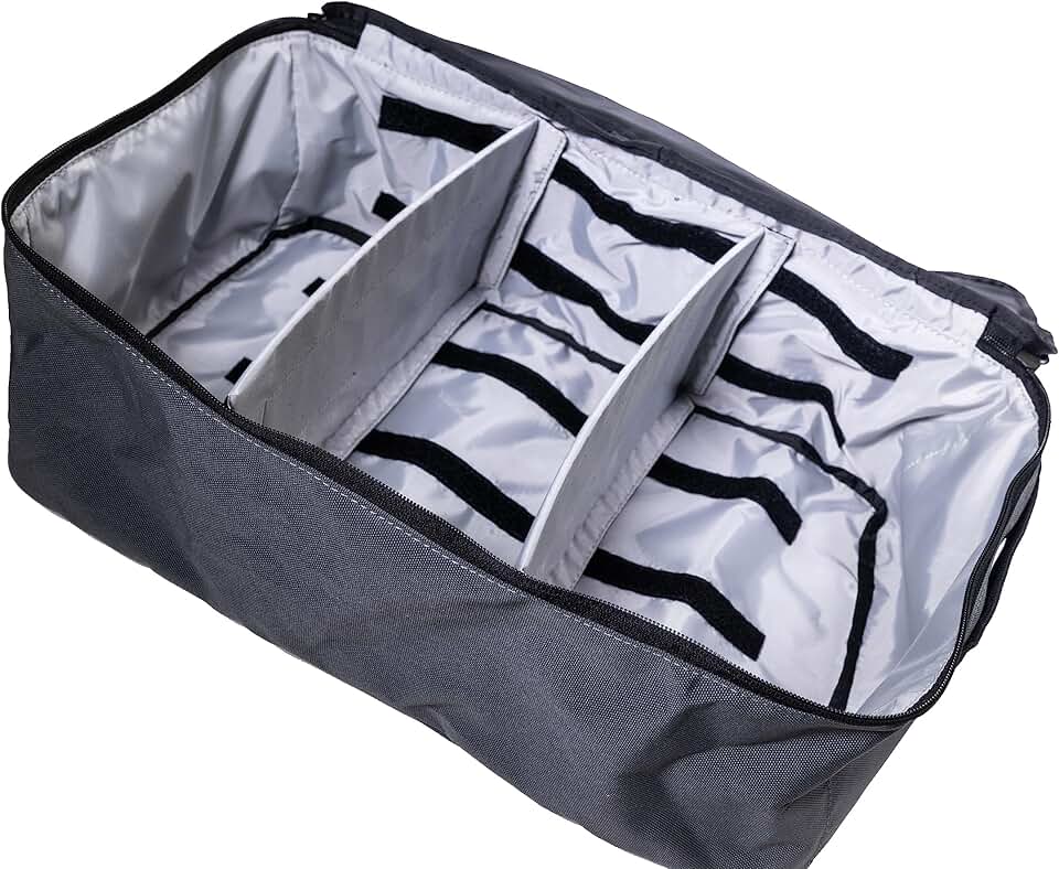 Large Charcoal Gray Packing Cube with Mesh Top