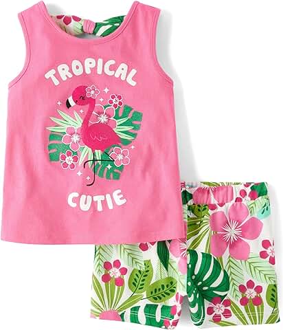 Baby Girl Tank Top and Shorts 2-Piece Outfit