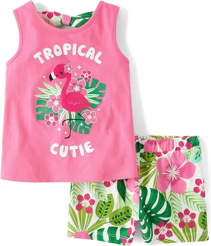 Baby Girl Tank Top and Shorts 2-Piece Outfit