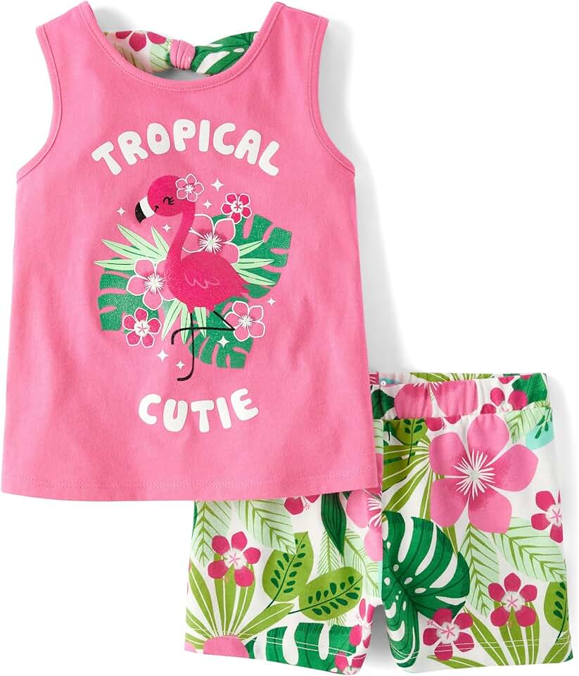 Baby Girl Tank Top and Shorts 2-Piece Outfit