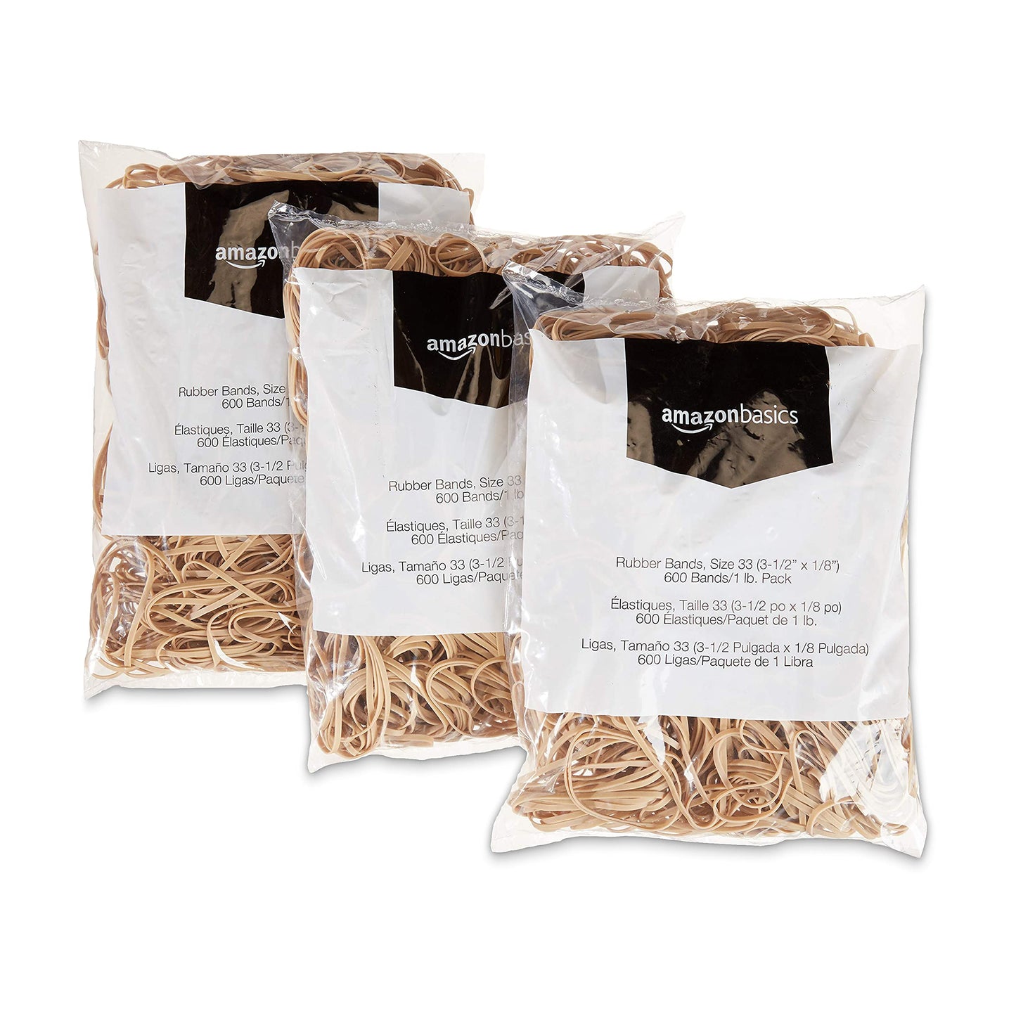 Set of 1800 tan rubber bands, size 33