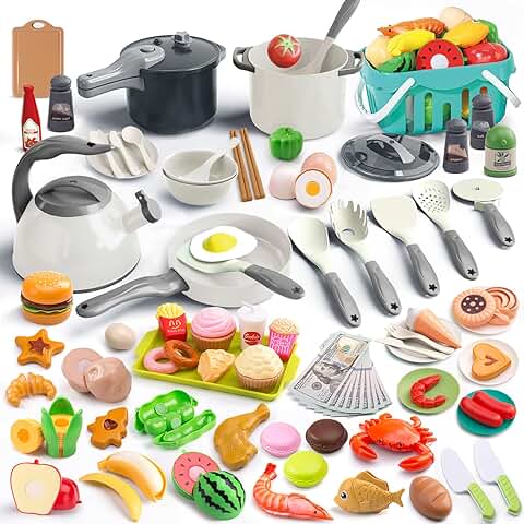 130-Piece Kitchen Playset for Kids