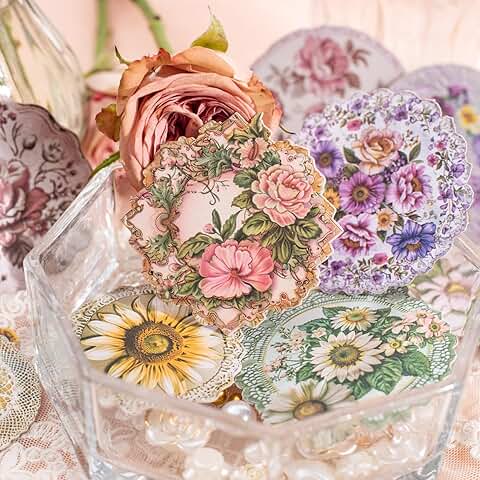 90 Vintage Literature and Travel Scrapbook Stickers