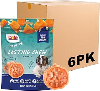 Fresh Pumpkin Dog Chews with Real Veggies, 6 Pack