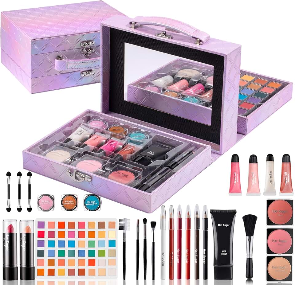 All-in-One Purple Diamond Makeup Kit for Teens and Women