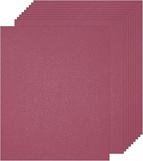 50 Sheets of Wine Red Shimmer Cardstock, 8x11 Inches