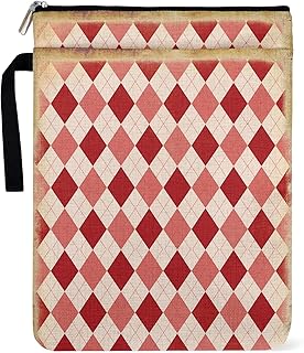 Red and White Checkered Book Sleeve for Paperback Protecting